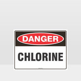 Custom Gate Signs,Danger Chlorine Sign